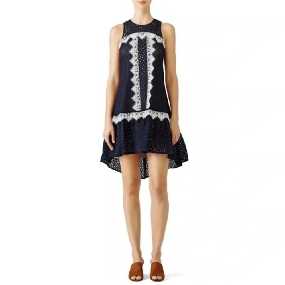 NHA KHANH NAVY BELL HIGH/LOW DRESS SIZE 2